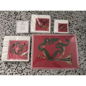 NOS Lot Vtg Hostess Set Napkins Dinner Lunch Cocktail Placemats Gordon Fraser‎